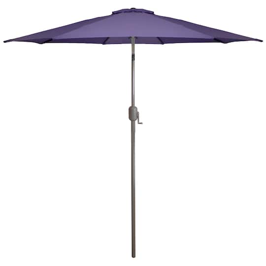 9Ft Outdoor Patio Market Umbrella with Hand Crank & Tilt By Northlight in Purple/Brown | 9ft x 8ft | Michaels®